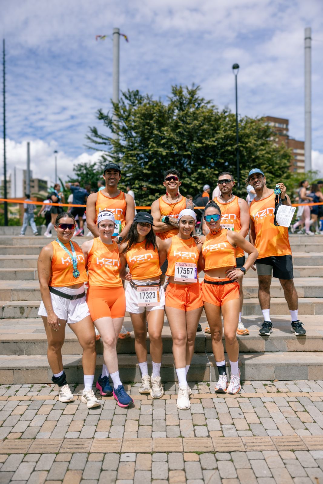 KZN Medallo Crop Orange Running Tee – Special Edition (Women)