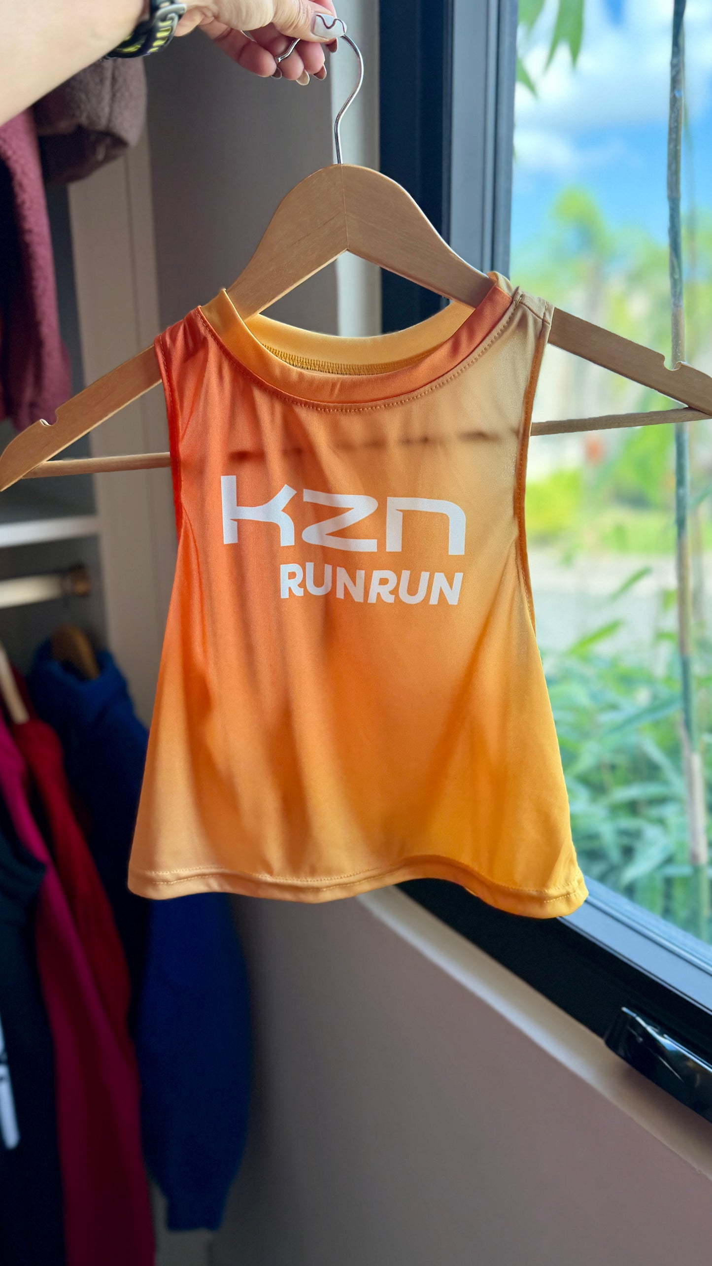 Orange Fade Woman's Crop Top