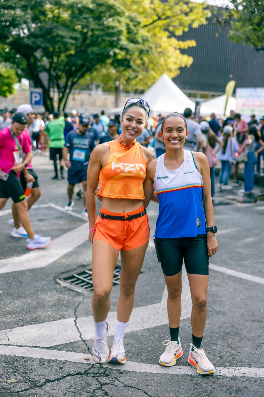 KZN Medallo Crop Orange Running Tee – Special Edition (Women)