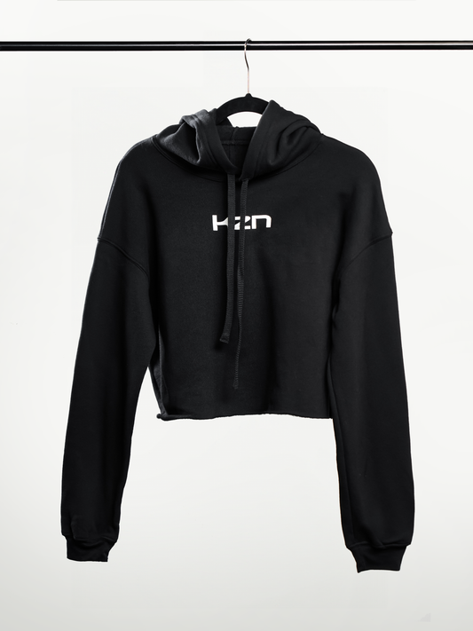 KZN Black Crop Hoodie